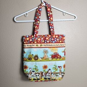 Handmade Old McAnderson Had a Farm Medium Tote |11Wx12Hx5D"|